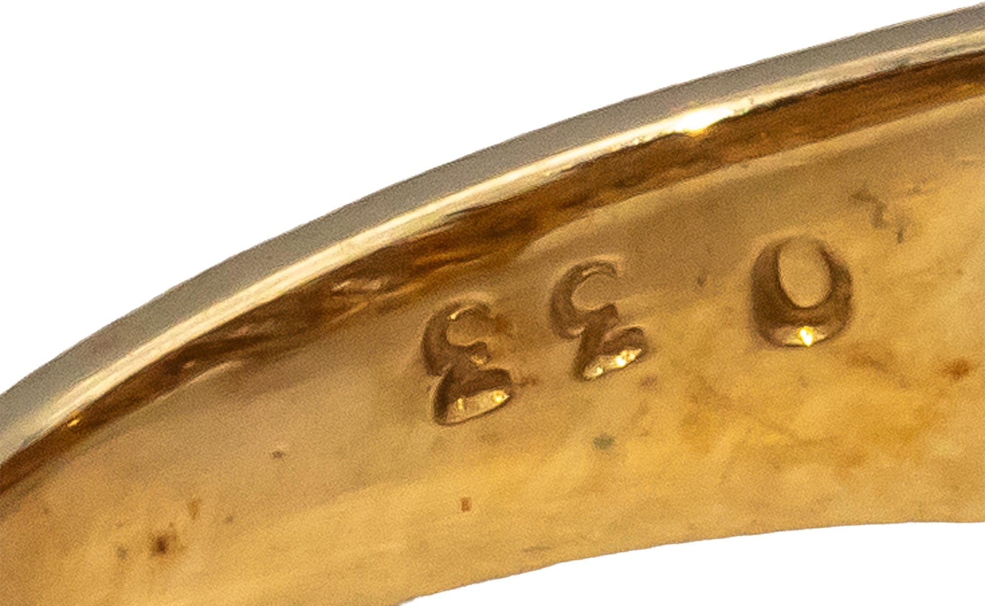 14k Yellow Gold Round & Baguette Cut Diamond Cocktail Ring 0.45CT Size 7