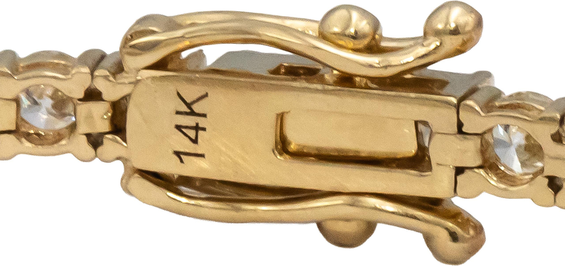 14k Yellow Gold VS Round Diamond Tennis Bracelet 4.65CT