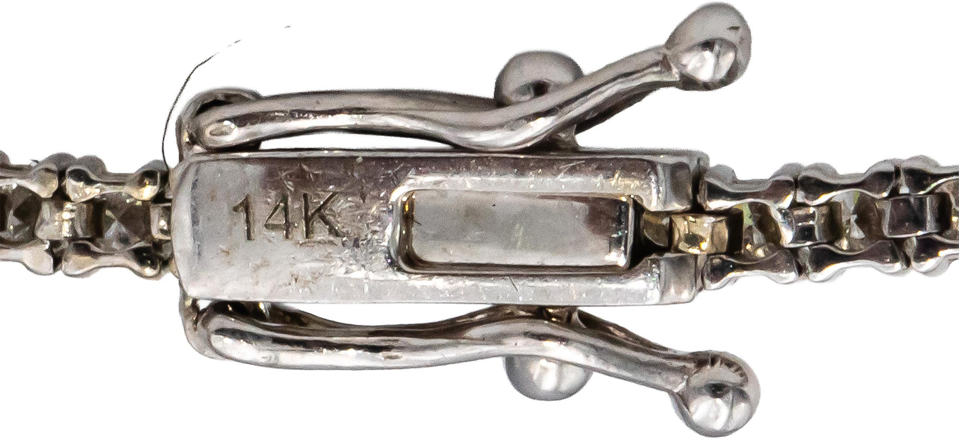 14k White Gold Round Diamond Tennis Bracelet 1.71CT