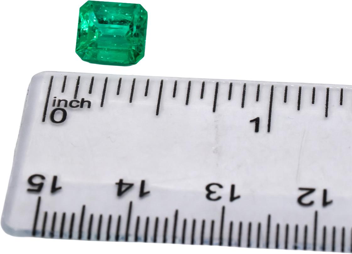 GIA Certified Octagonal Cut Natural Colombian Emerald Loose Gemstone 2.25CT