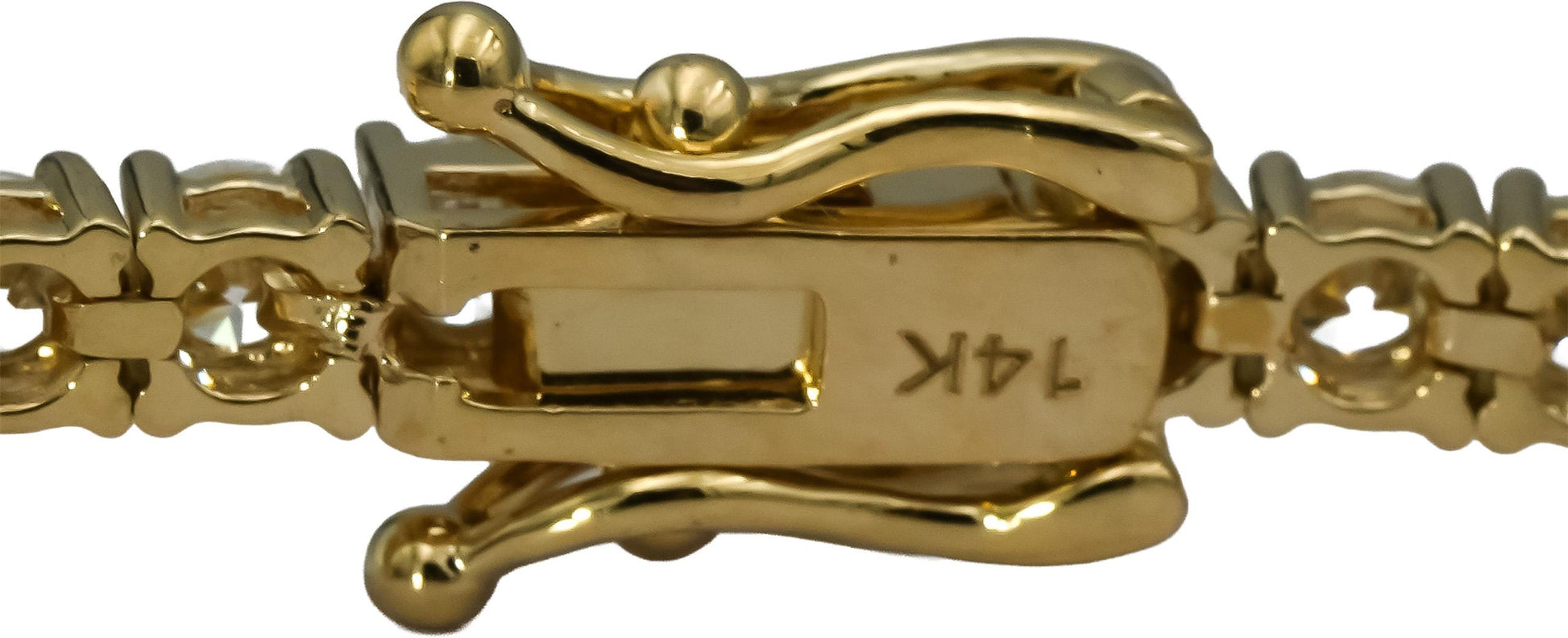 14k Yellow Gold VS Round Diamond Tennis Bracelet 4.89CT