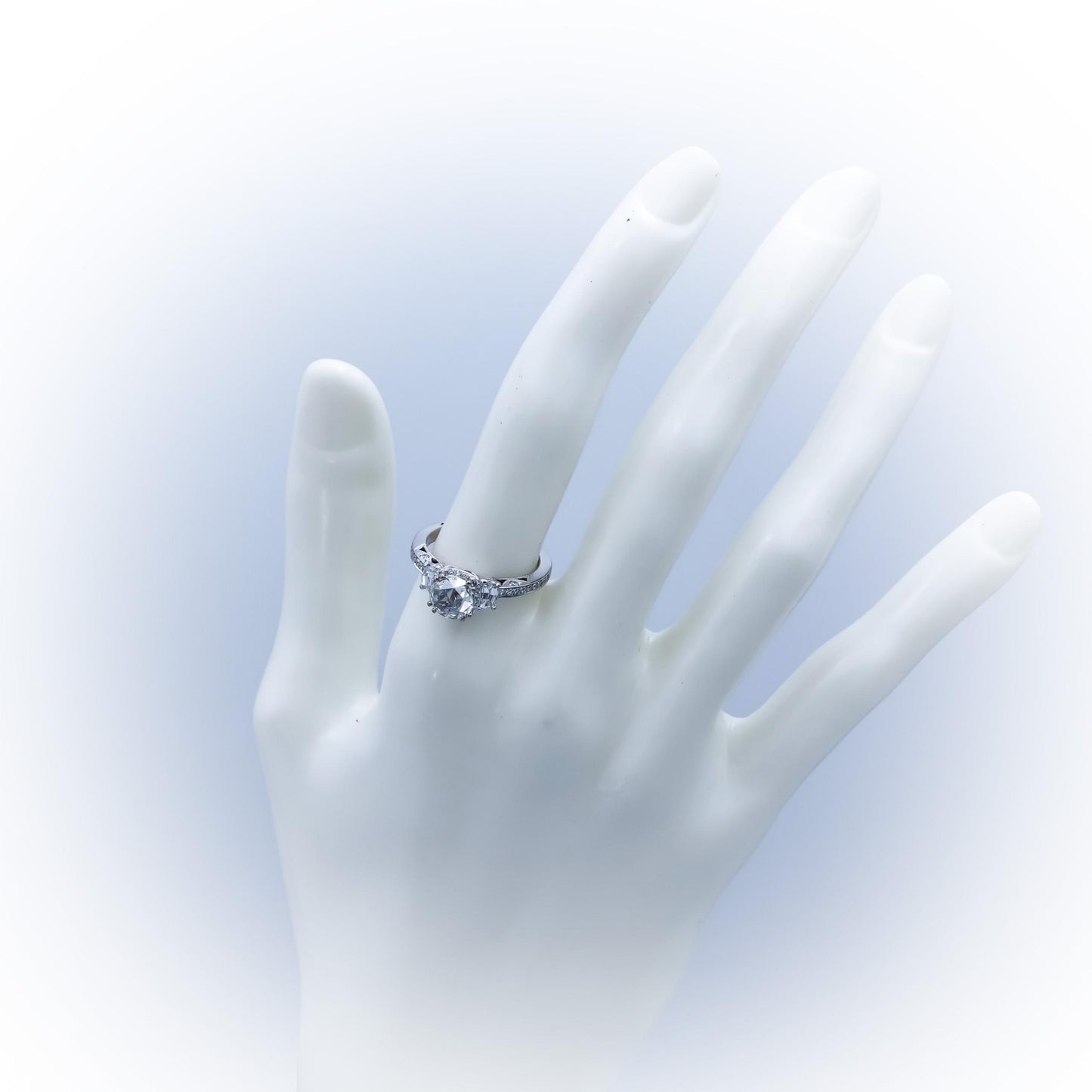GIA Cert. TACORI 18k White Gold Diamond Engagement Ring 1.46CT w/ 1.01CT Center