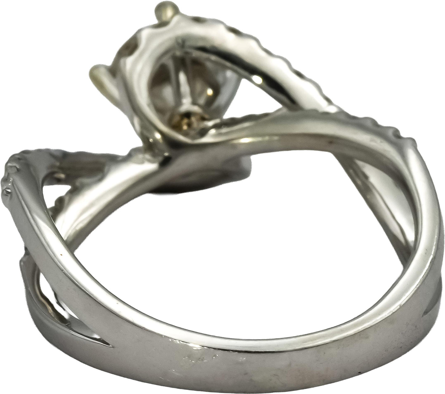 14k White Gold Round Diamond Engagement Ring 1.61CT w/ 1.11CT Center Size 7