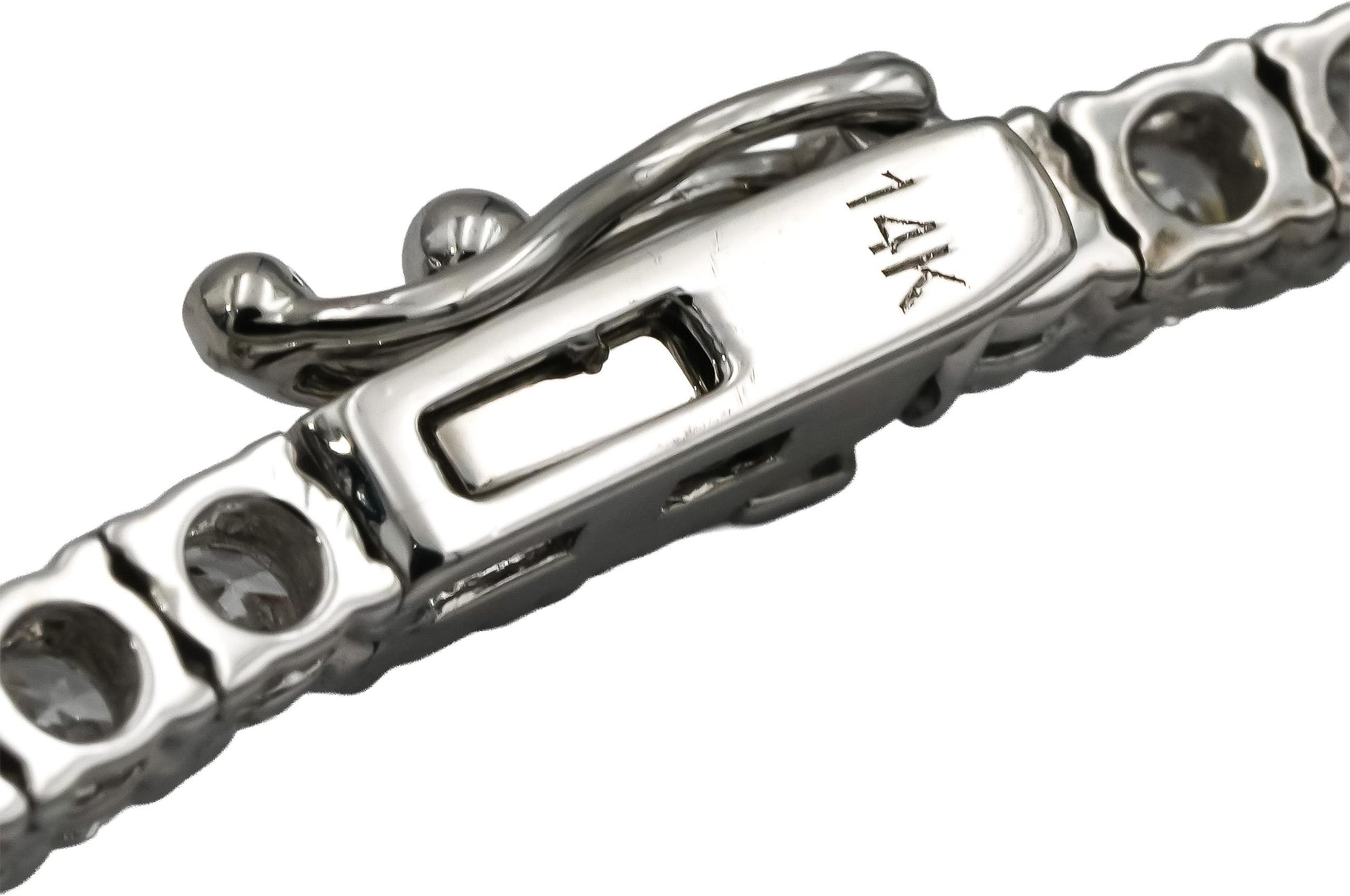14k White Gold VS Round Lab-Grown Diamond Tennis Necklace 10.81CT