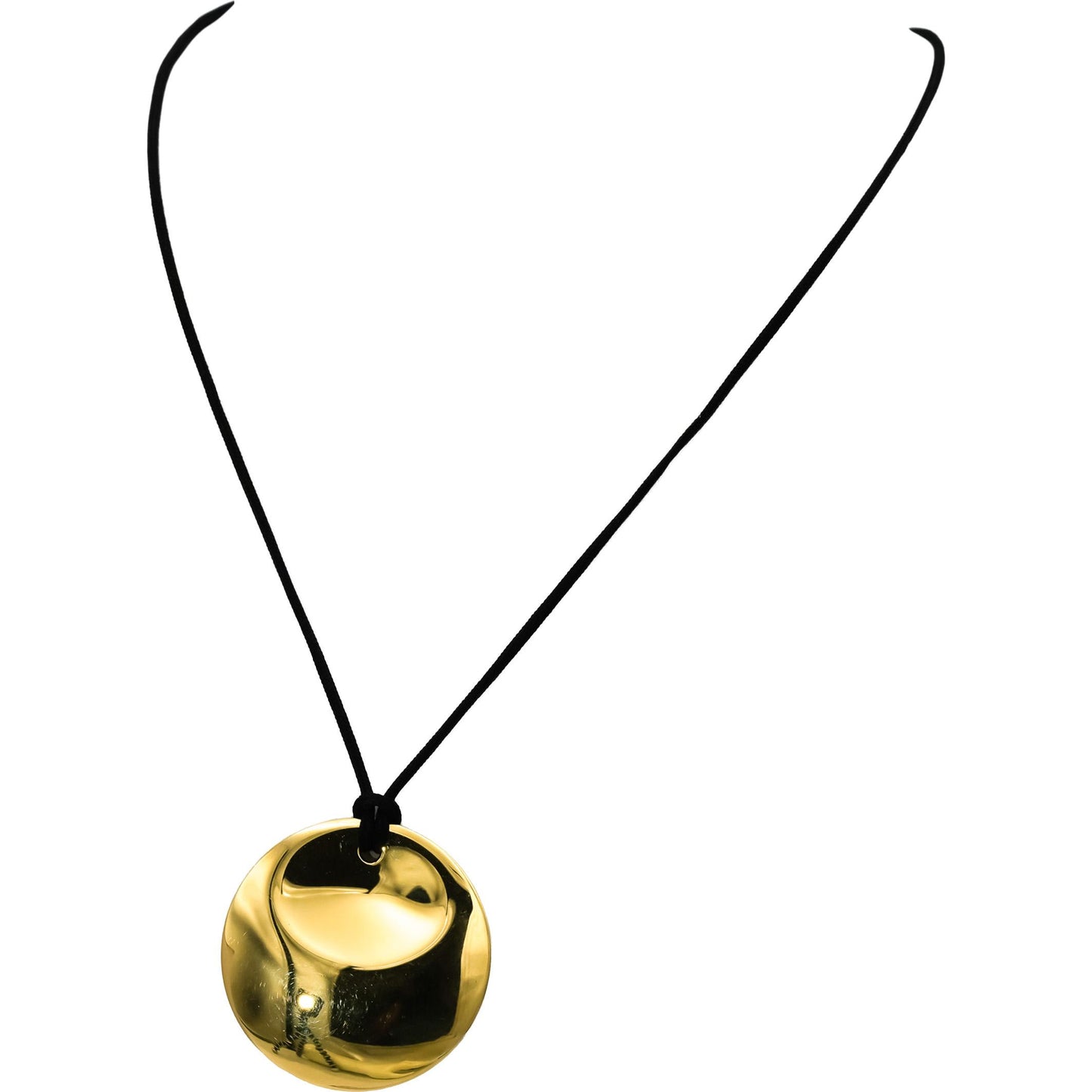 TIFFANY & CO. 18k Yellow Gold Elsa Peretti Round Disc Pendant Necklace