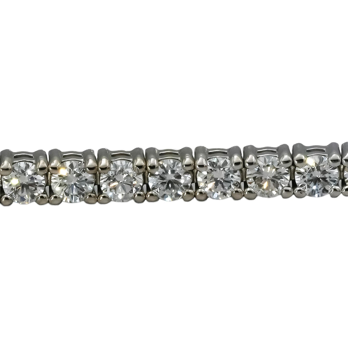 14k White Gold VS Round Diamond Tennis Bracelet 3.65CT
