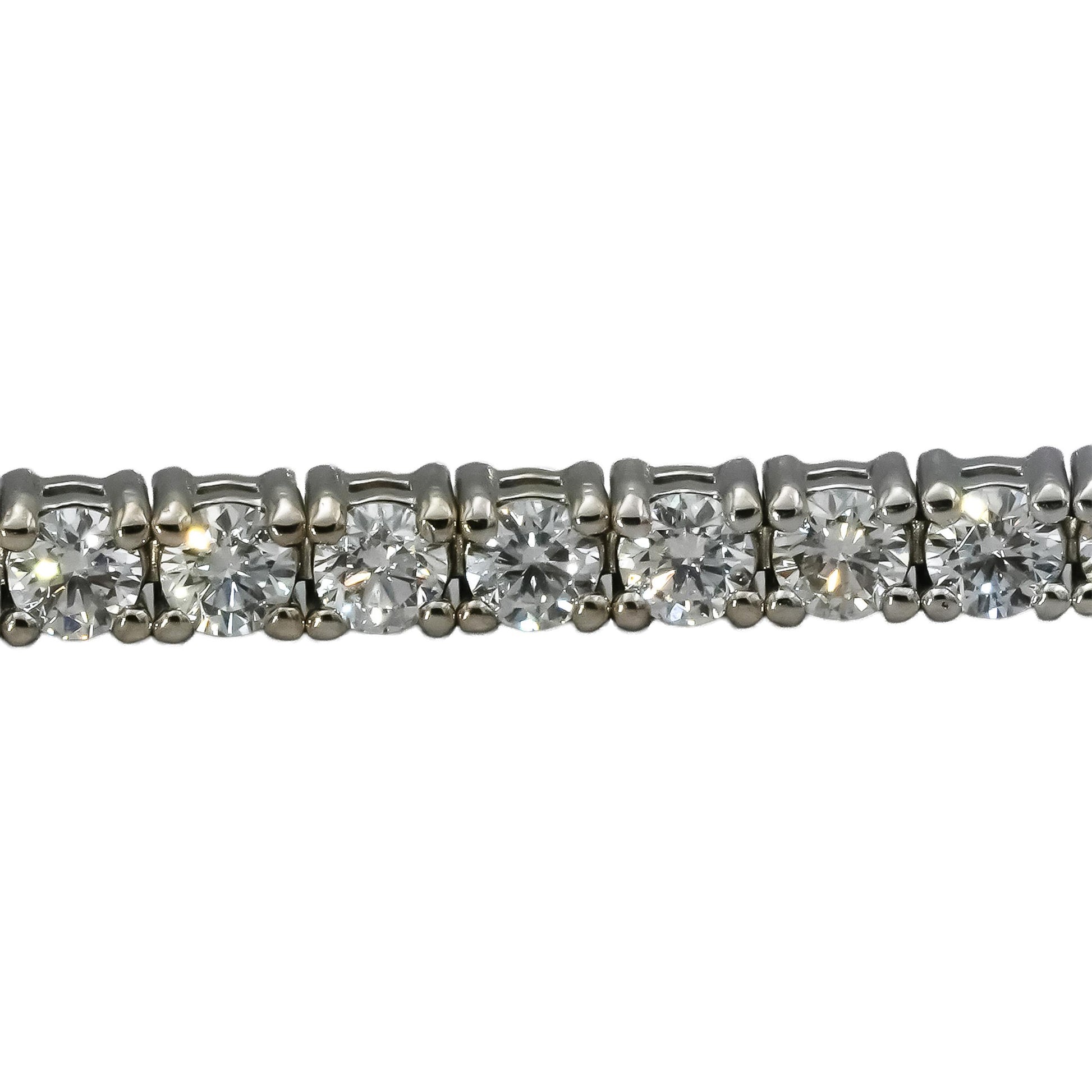 14k White Gold VS Round Diamond Tennis Bracelet 3.65CT