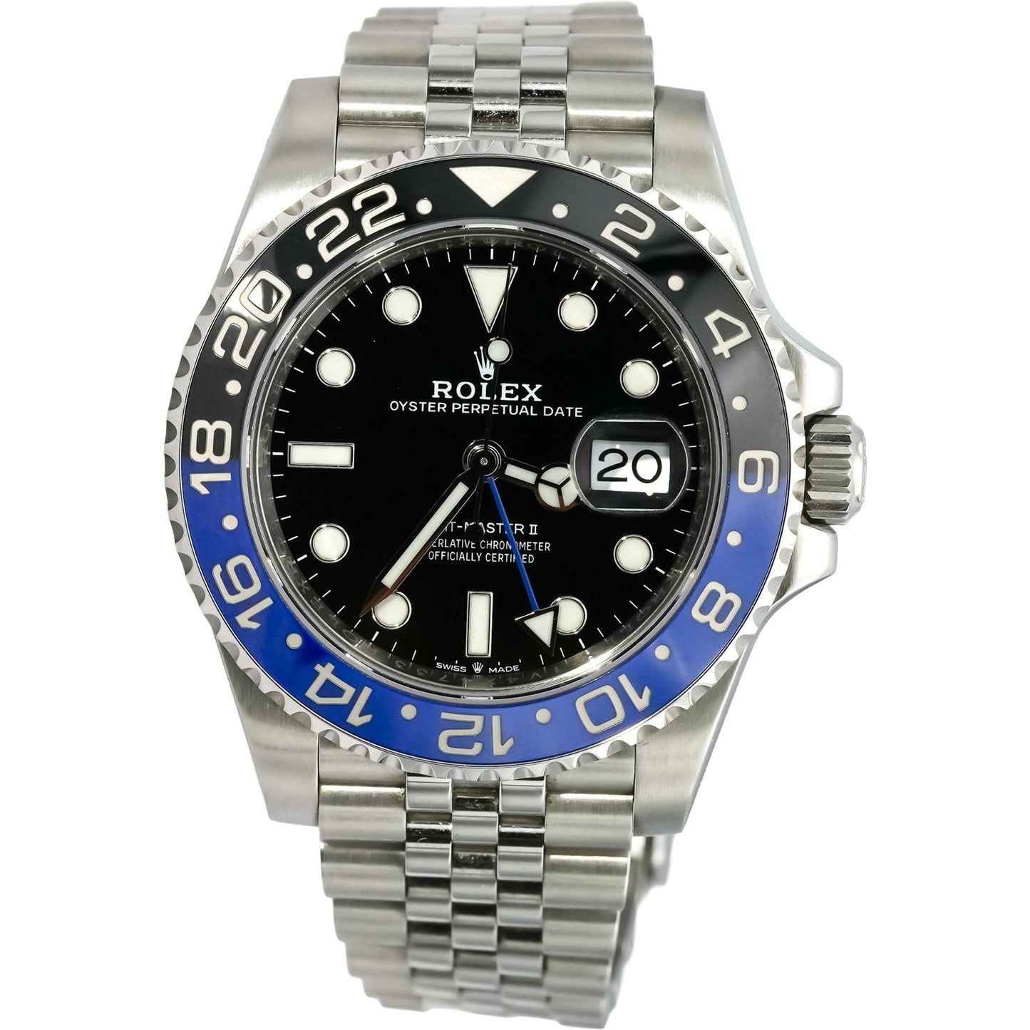 ROLEX Stainless Steel GMT-Master II "Batgirl" Watch Ref 126710BLNR Box & Papers