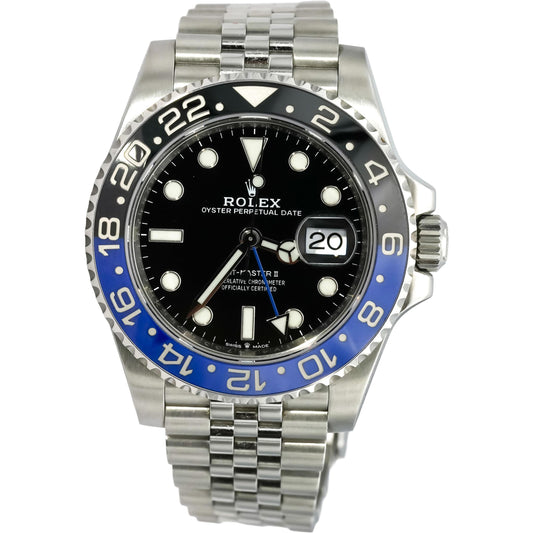 ROLEX Stainless Steel GMT-Master II "Batgirl" Watch Ref 126710BLNR Box & Papers