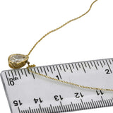 14k Yellow Gold VS Pear Cut Lab-Grown Diamond Pendant Necklace 1.03CT