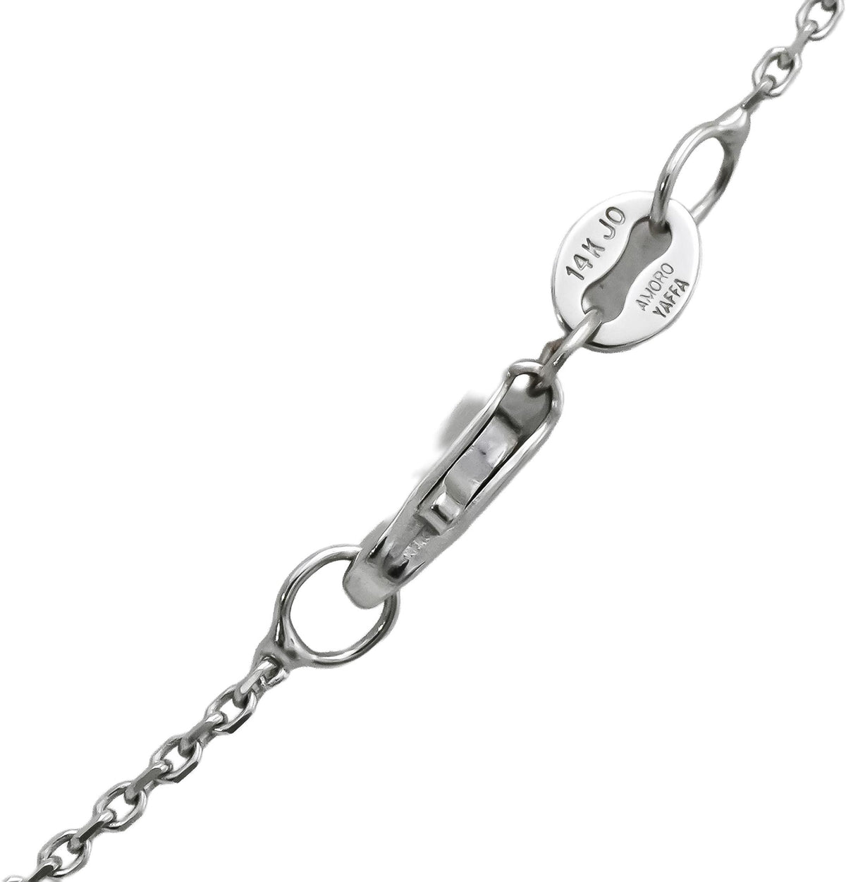 IGI 14k White Gold VS1/F Lab-Grown Marquise Diamond Pendant Necklace 1.38CT