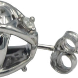 10k White Gold Round Diamond Cluster Stud Earrings 1.20CT