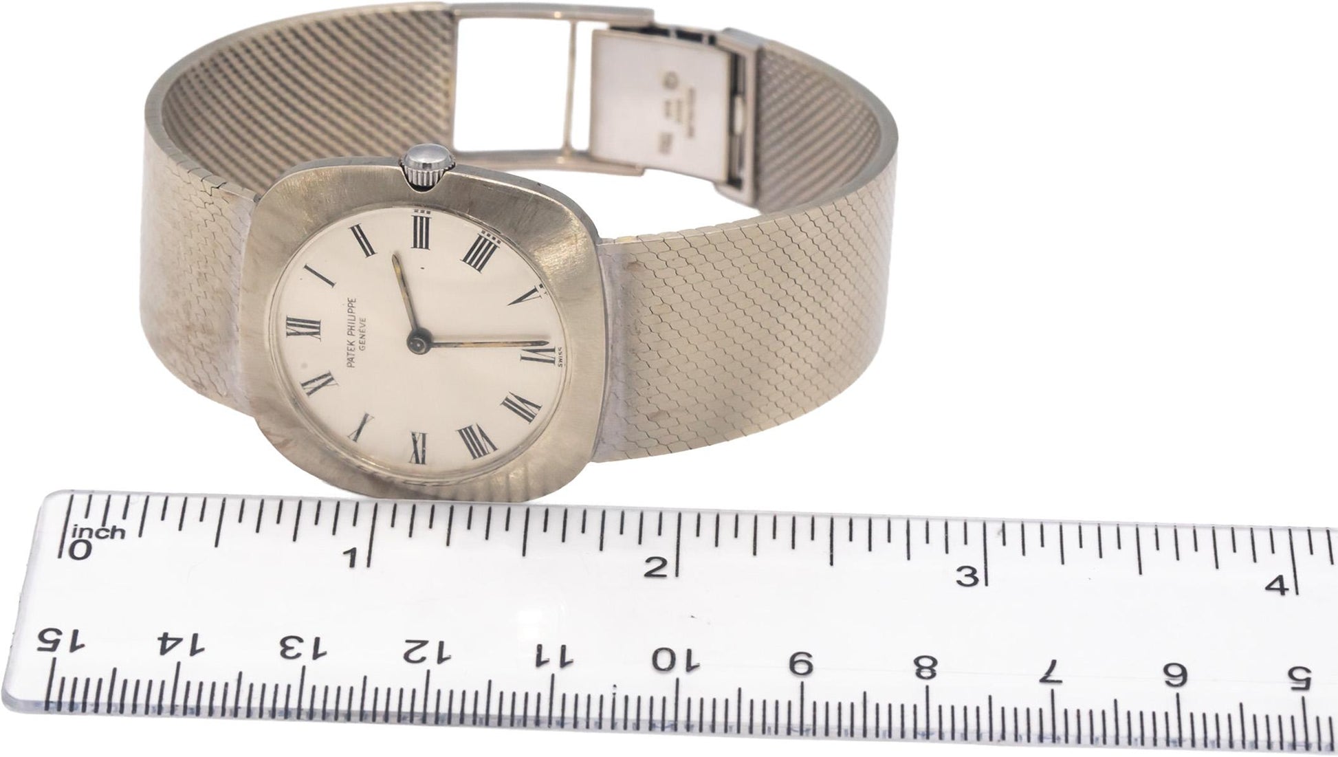 PATEK PHILIPPE Vintage 18k White Gold 3543-2 Manual Winding Watch