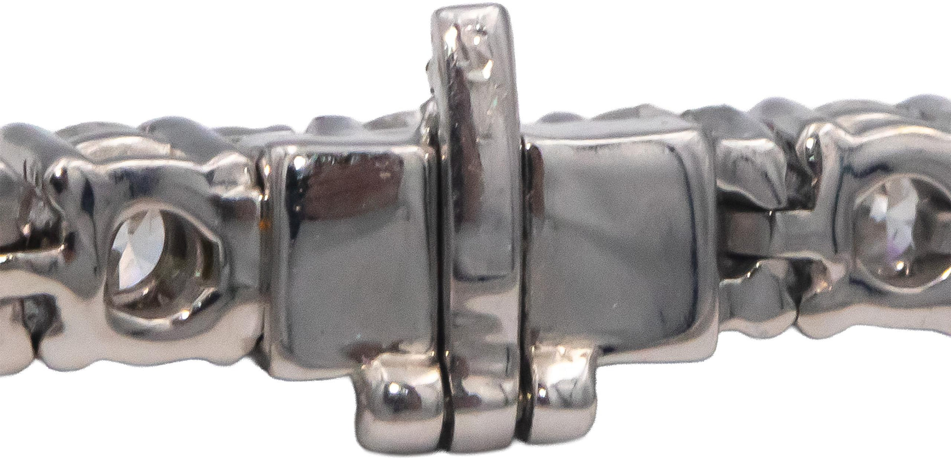 14k White Gold 5.0CT Round Cut Lab Grown Diamond Tennis Bracelet