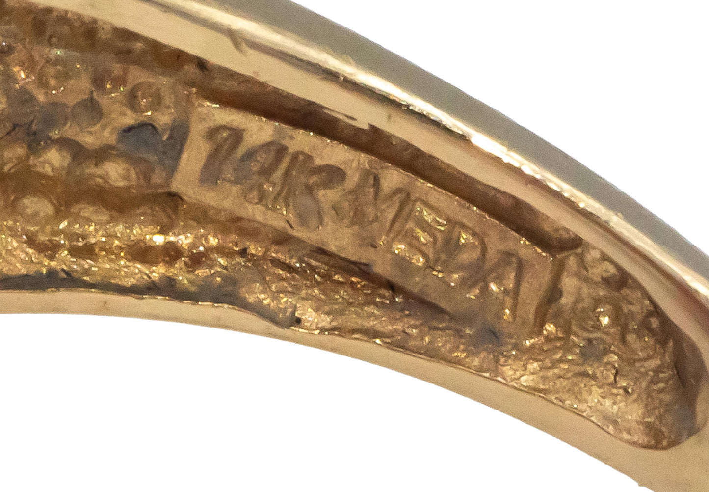 Ruby 14k Yellow Gold Channel Set Crossover Band Ring 1.0CT Size 8