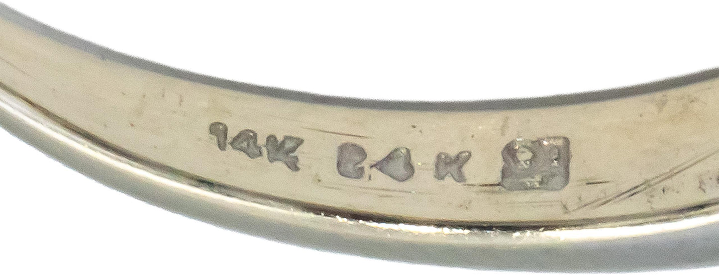 14k White & Yellow Gold VS Diamond Anniversary Band Ring 0.33CT Size 11