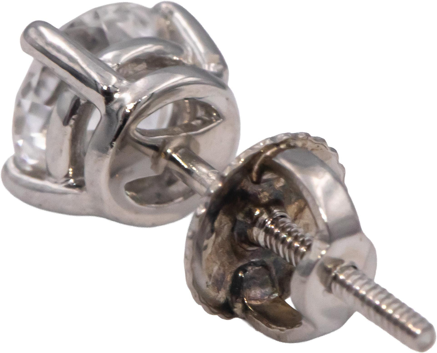 TIFFANY & CO. GIA Certified Round Diamond Platinum Stud Earrings 1.50CT w/ Box