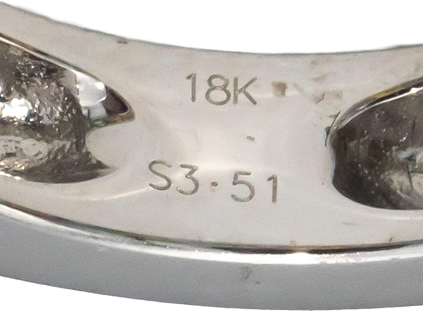 18k White Gold Square Cut Channel Set Rainbow Sapphire Band Ring 3.51CT Size 7.5