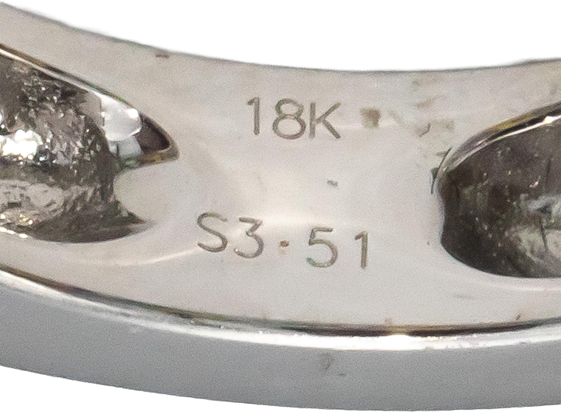 18k White Gold Square Cut Channel Set Rainbow Sapphire Band Ring 3.51CT Size 7.5