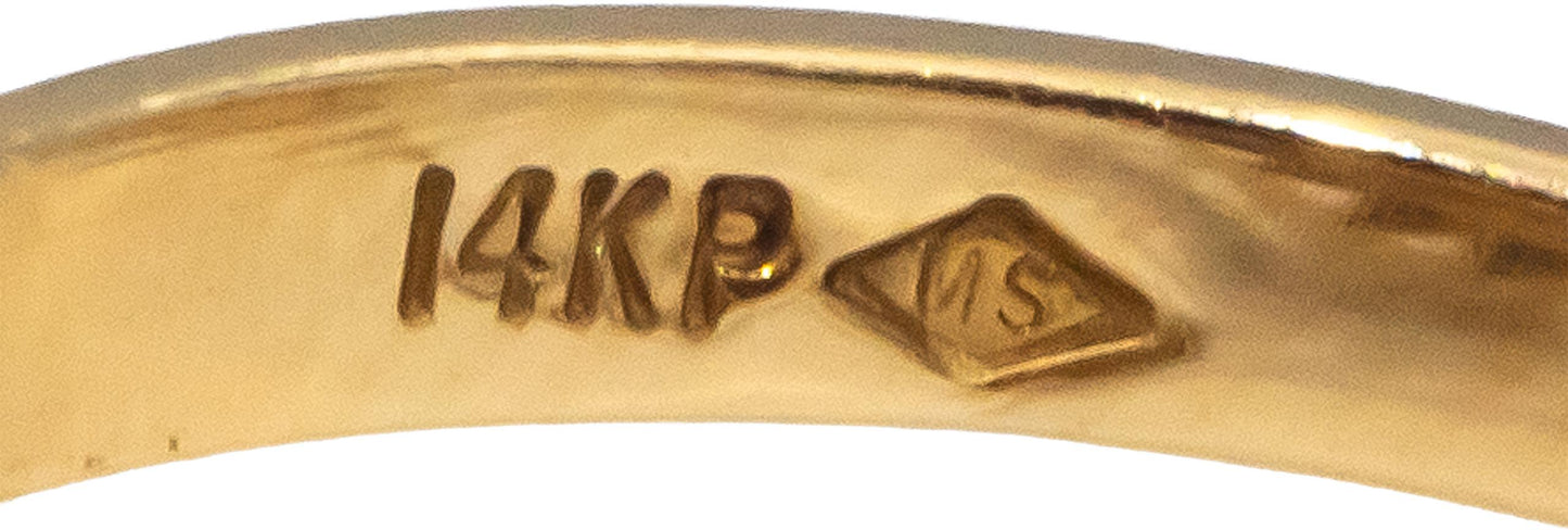 14k Yellow Gold Round Diamond & Blue Sapphire Cocktail Ring 0.50CT Size 7