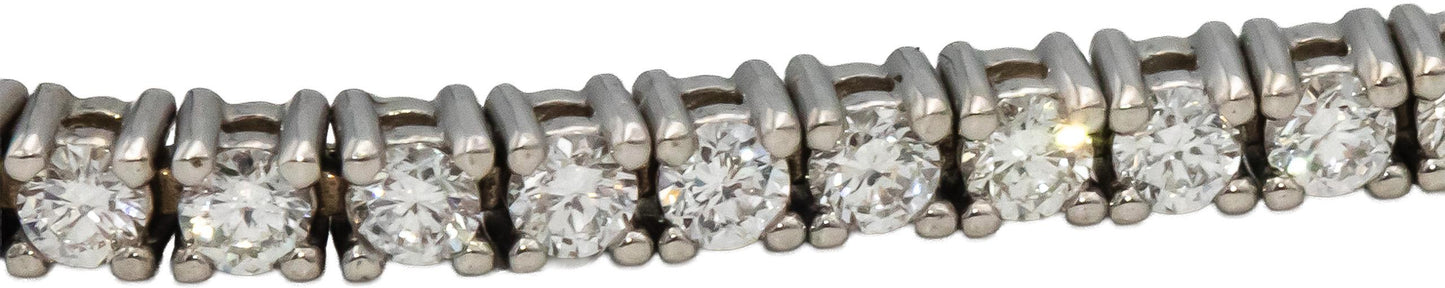 14k White Gold Round Diamond Tennis Bracelet 2.30CT