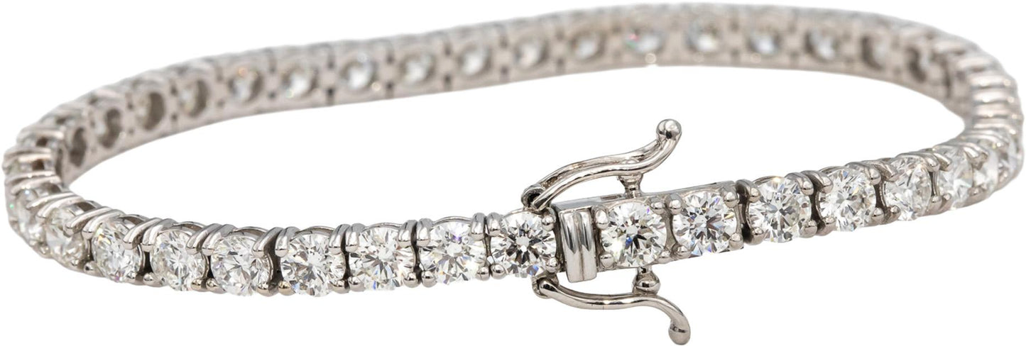 14k White Gold VS Round Diamond Tennis Bracelet 10.02CT