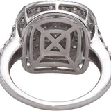10k White Gold Round Diamond Cluster Cocktail Ring 2.0CT Size 7
