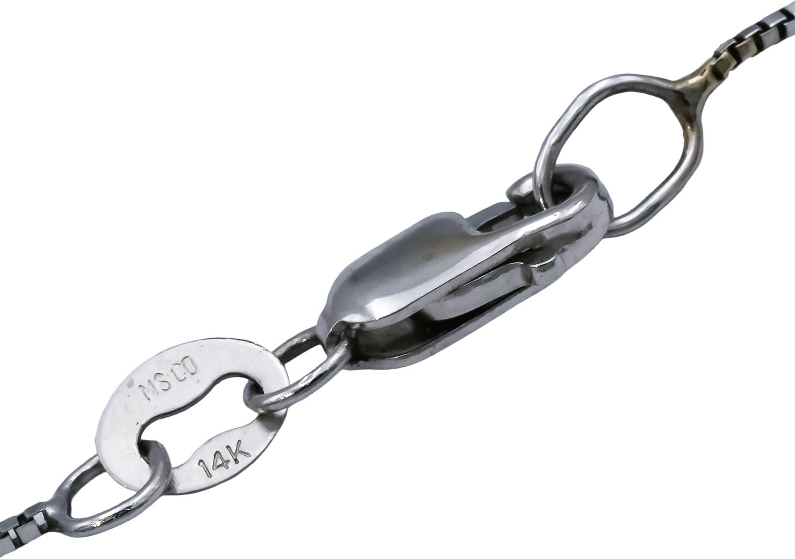 14k White & Yellow Gold VS Diamond Turquoise Statement Pendant Necklace 2.01CT