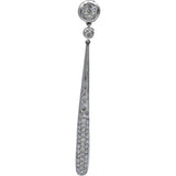 14k White Gold Round Diamond Drop Dangle Earrings 2.0CT
