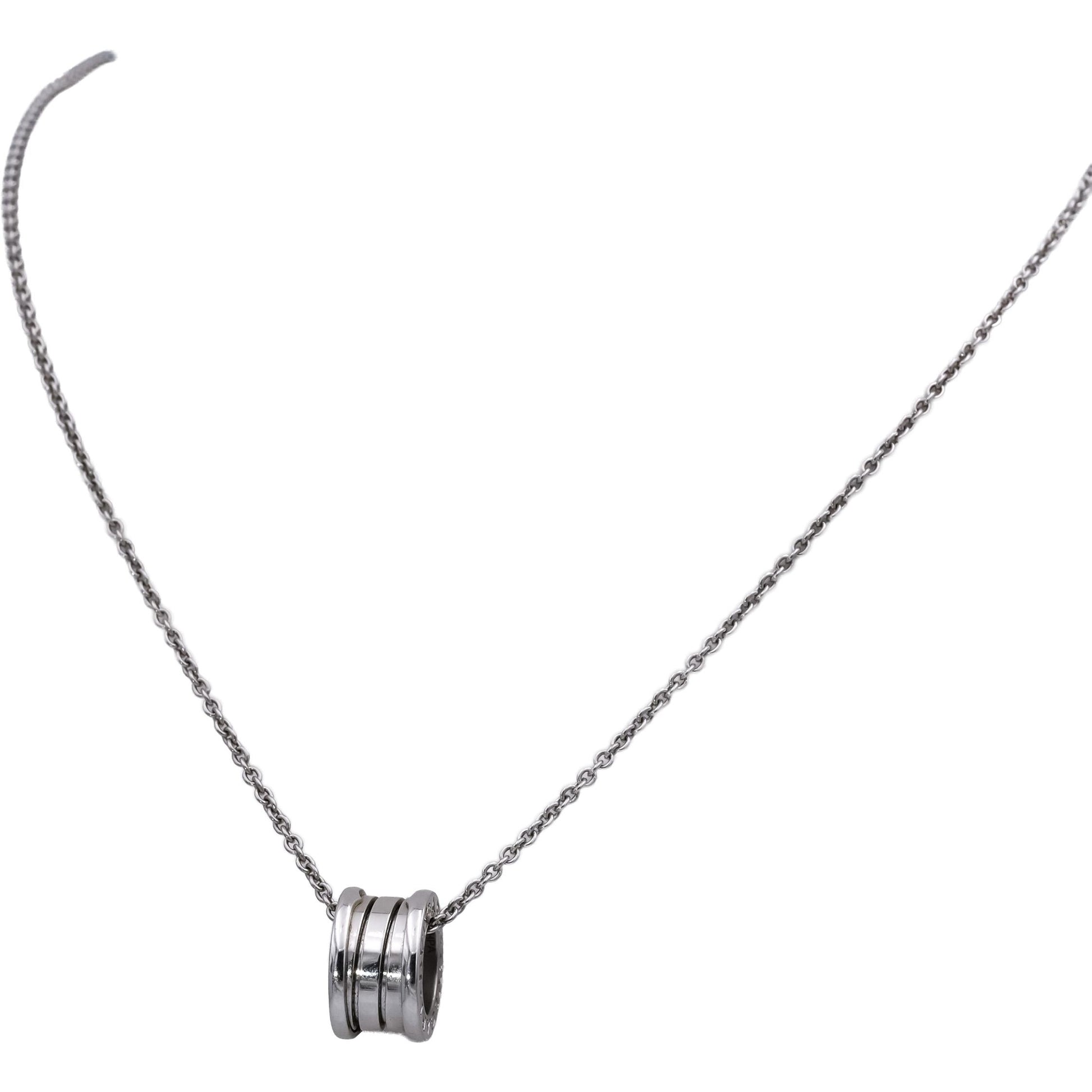 BVLGARI 18k White Gold B.zero1 Collection Necklace
