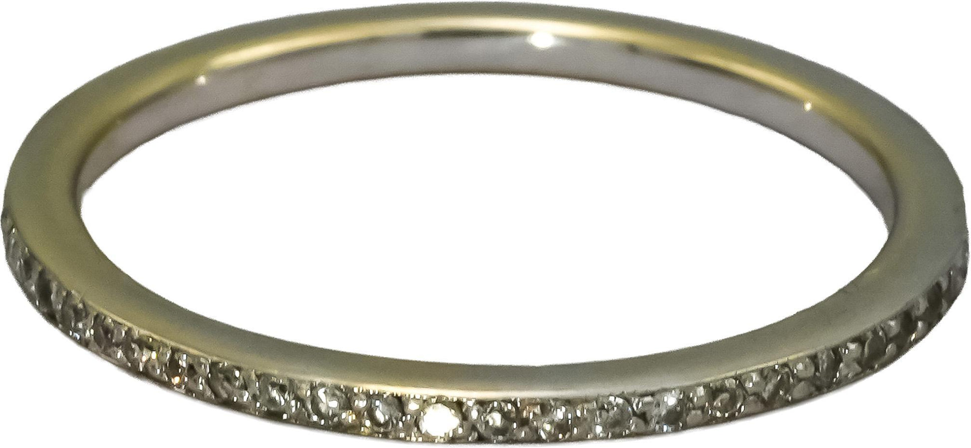 14k White Gold VS Round Diamond Eternity Band Ring 0.25CT Size 6.75