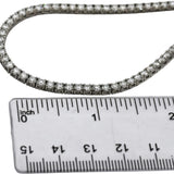 14k White Gold VS Round Lab-Grown Diamond Tennis Necklace 10.81CT