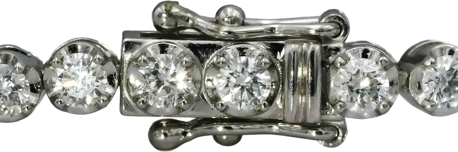 Platinum VS Round Diamond Tennis Bracelet 3.34CT
