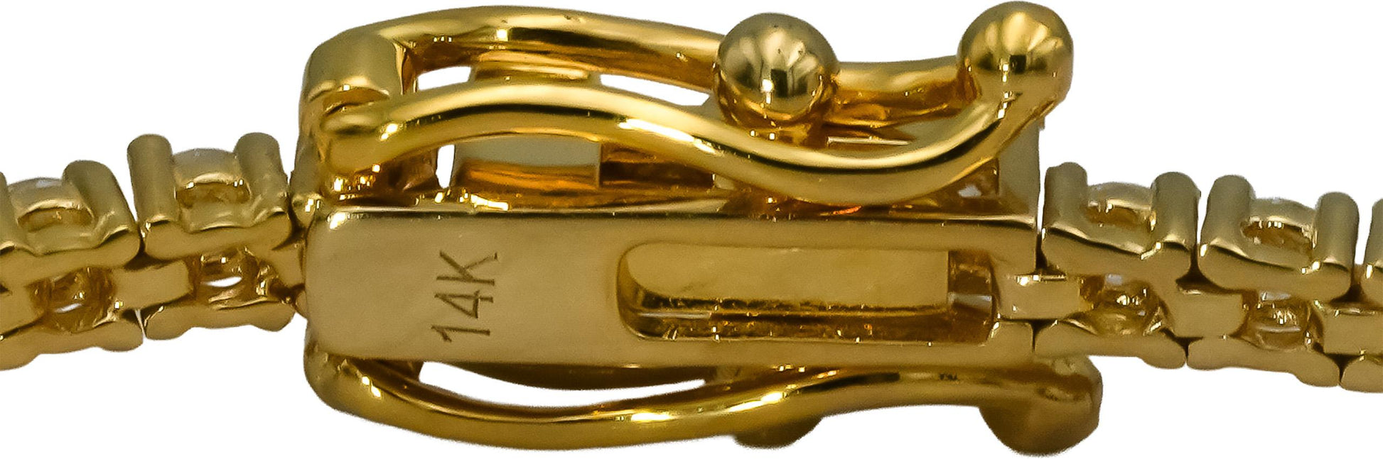 14k Yellow Gold Round Natural Diamond Tennis Bracelet 1.95CT