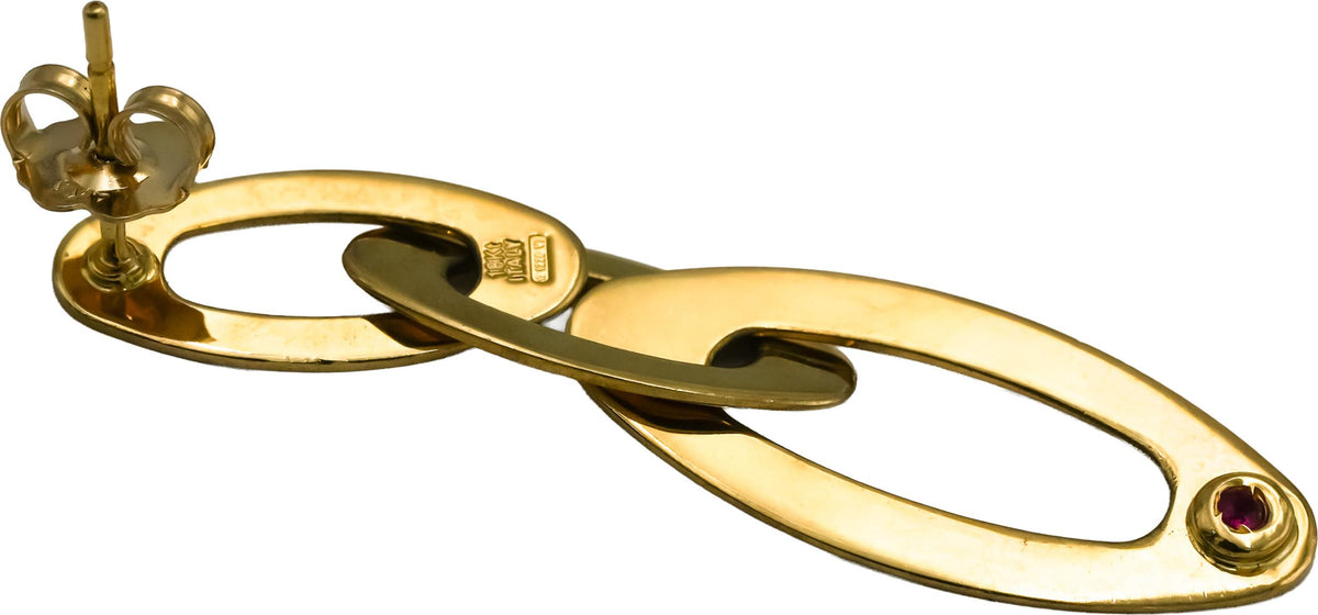 ROBERTO COIN 18k Yellow Gold Chic & Shine Oval Link Drop Earrings