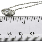 IGI 14k White Gold VS1/F Lab-Grown Marquise Diamond Pendant Necklace 1.38CT