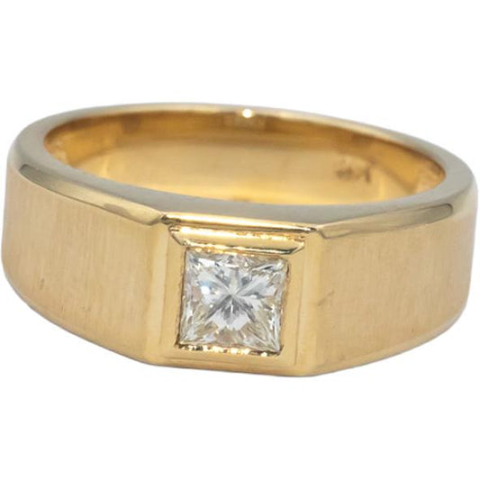 14k Yellow Gold 0.52CT VS Round Cut Diamond Ring Size 7.75