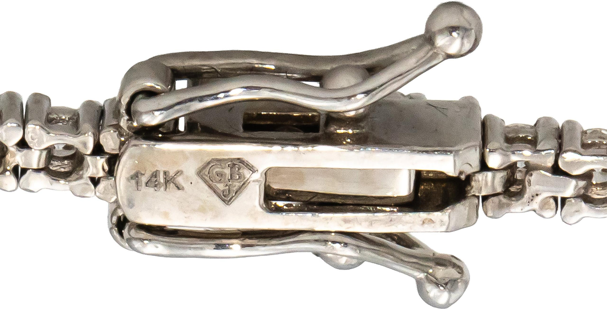 14k White Gold Round Diamond Tennis Bracelet 2.30CT
