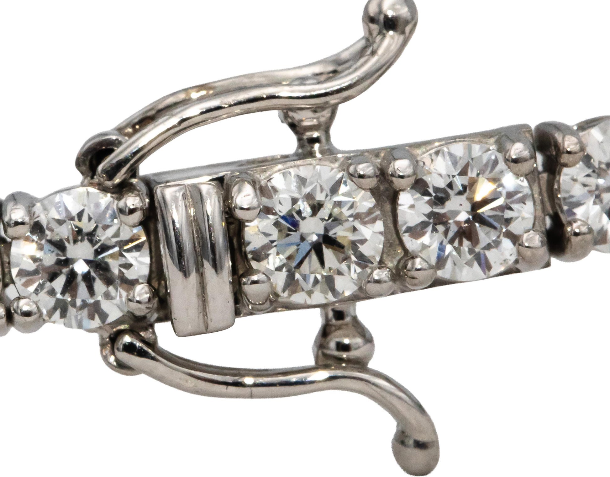 14k White Gold VS Round Diamond Tennis Bracelet 10.02CT