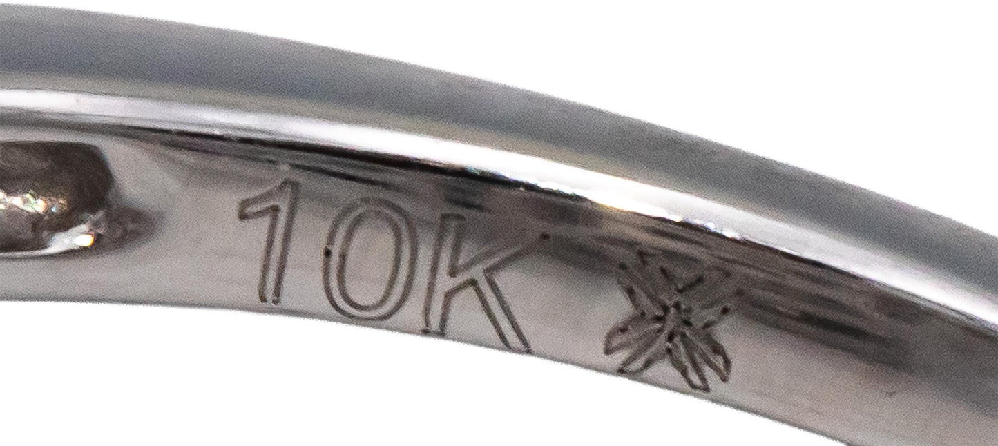 10k White Gold Round Diamond Cluster Cocktail Ring 2.0CT Size 7