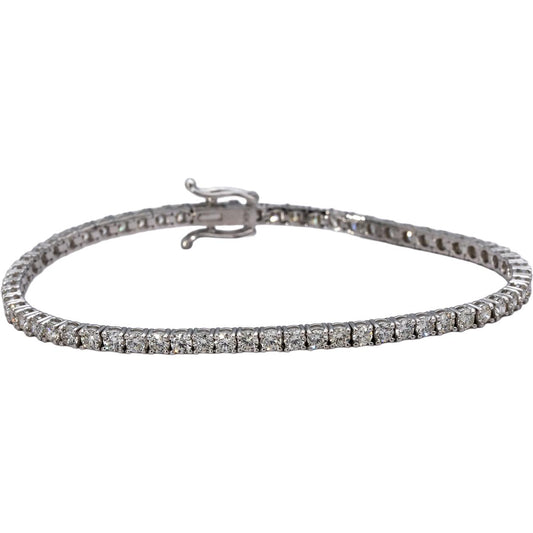 14k White Gold VS Round Diamond Tennis Bracelet 4.51CT