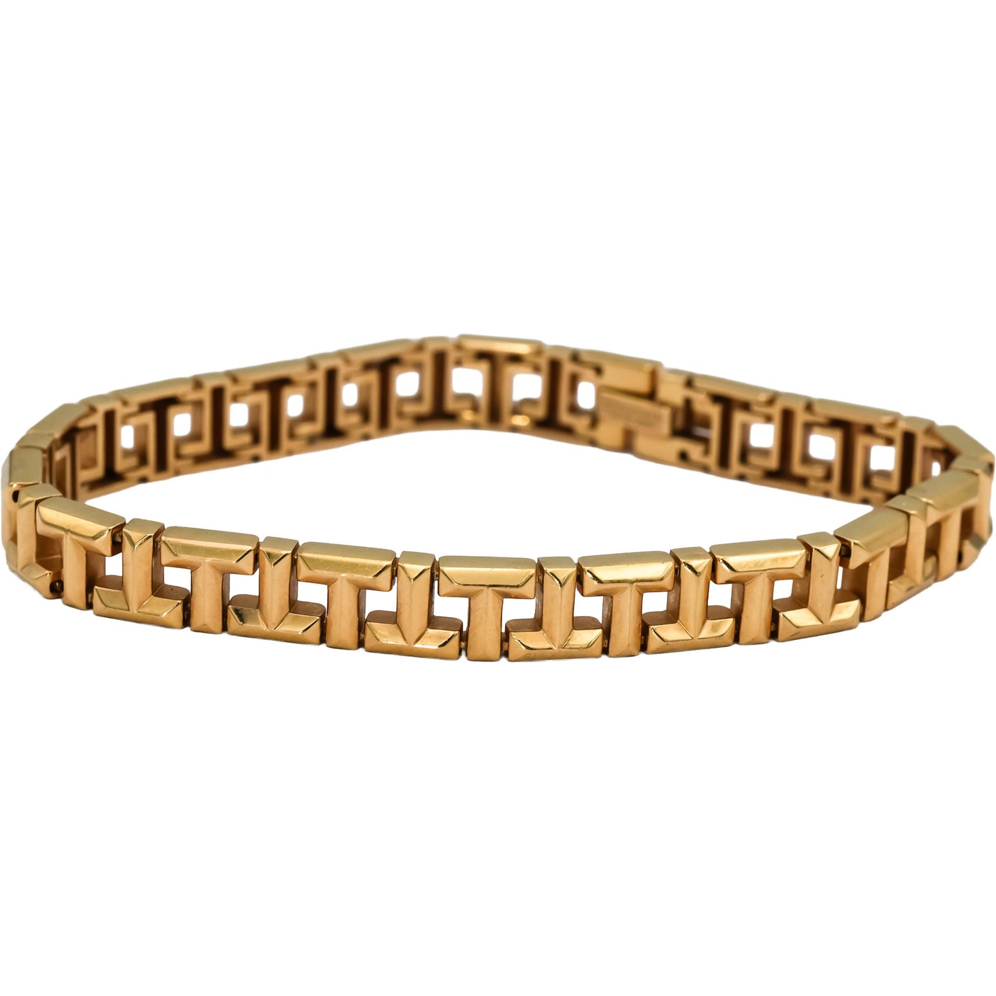 TIFFANY & CO. 18k Rose Gold Tiffany True T Narrow Bracelet 10,000 Retail Value
