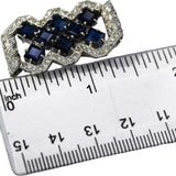 Vintage Antique Platinum VS Diamond and Sapphire Pendant 5.10CT