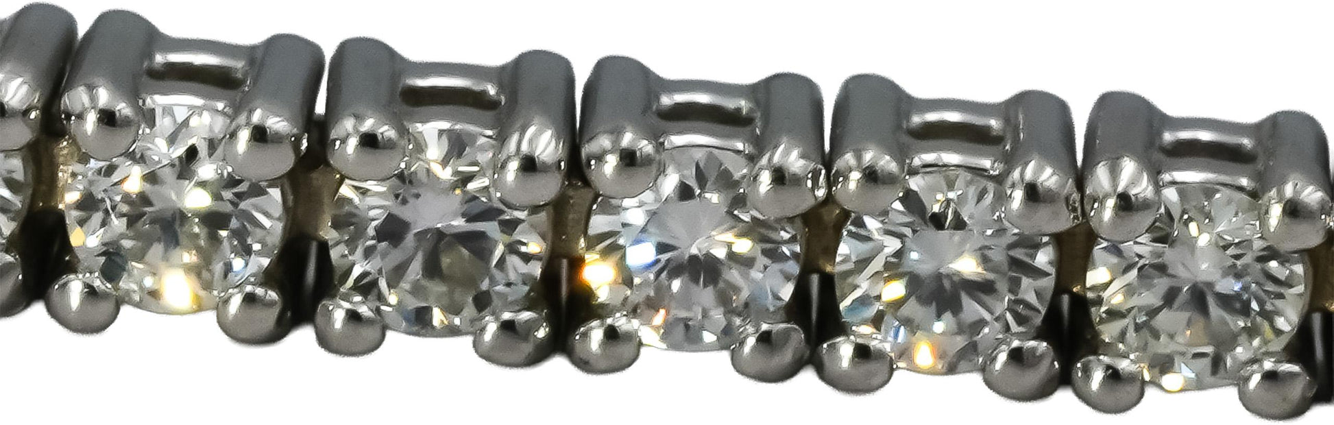 14k White Gold VS Round Diamond Tennis Bracelet 2.04CT