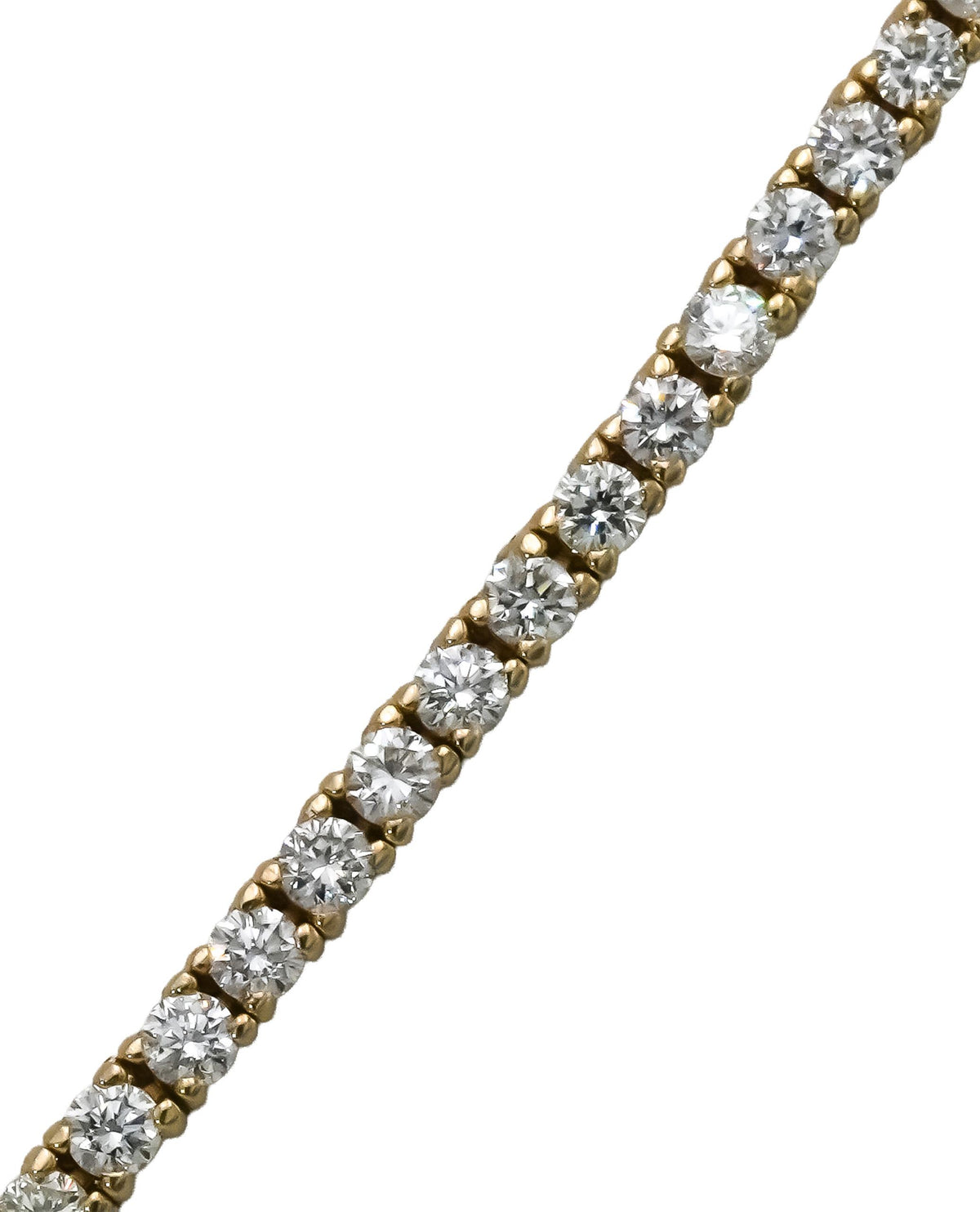 14k Yellow Gold Round VS Natural Diamond Tennis Necklace 5.80CT