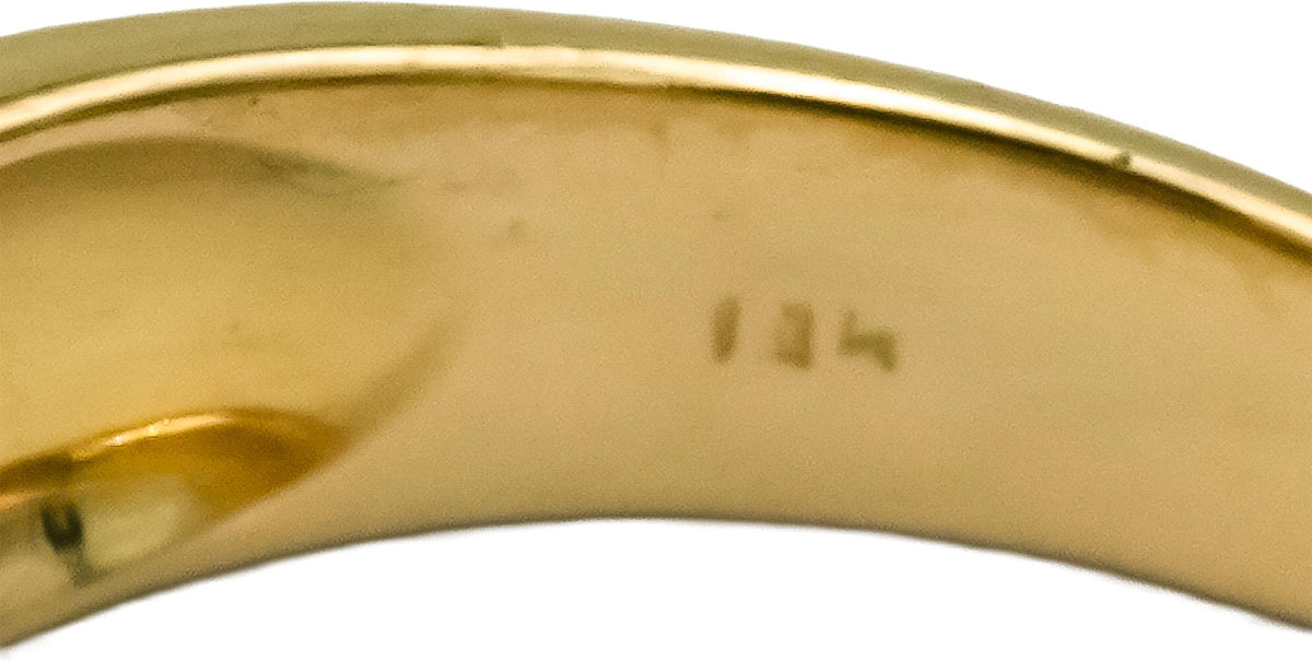 14k Yellow Gold Diamond and Sapphire Band Ring 0.65CT Size 6