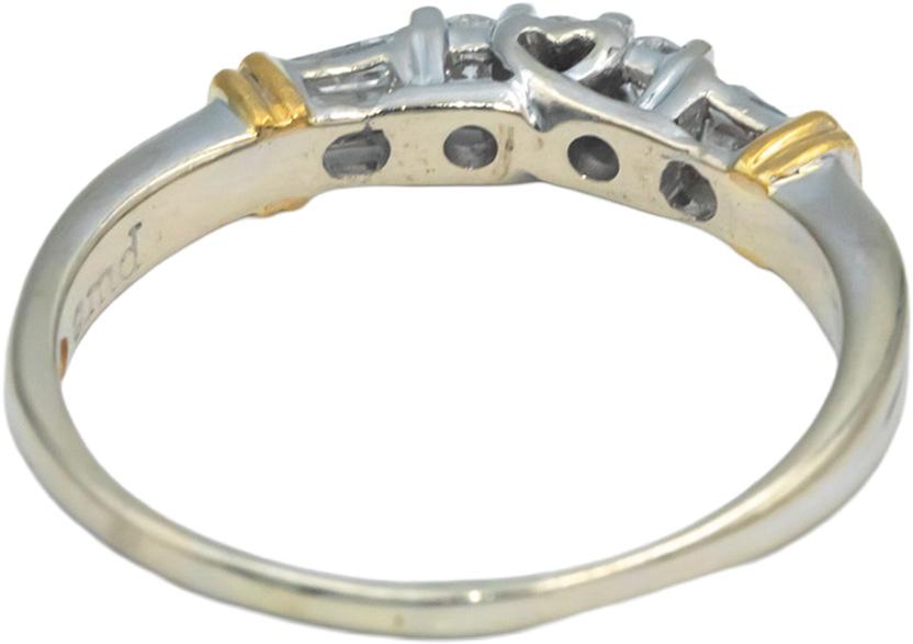 14k White & Yellow Gold VS Diamond Anniversary Band Ring 0.33CT Size 11