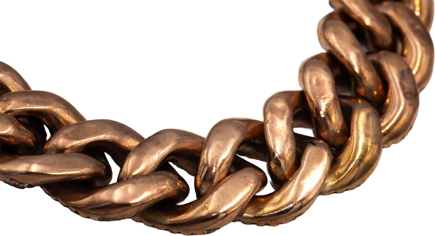 14k Rose Gold Diamond Iced Out Jumbo Cuban Link Necklace 60.0CTW