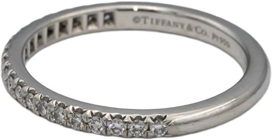 TIFFANY & CO. Platinum VS Diamond Soleste Band Ring .17CT Size 5.75 $3400 Retail