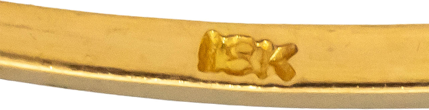 18k Yellow Gold Blue Sapphire and VS Diamond Bangle Bracelet 1.75CTW